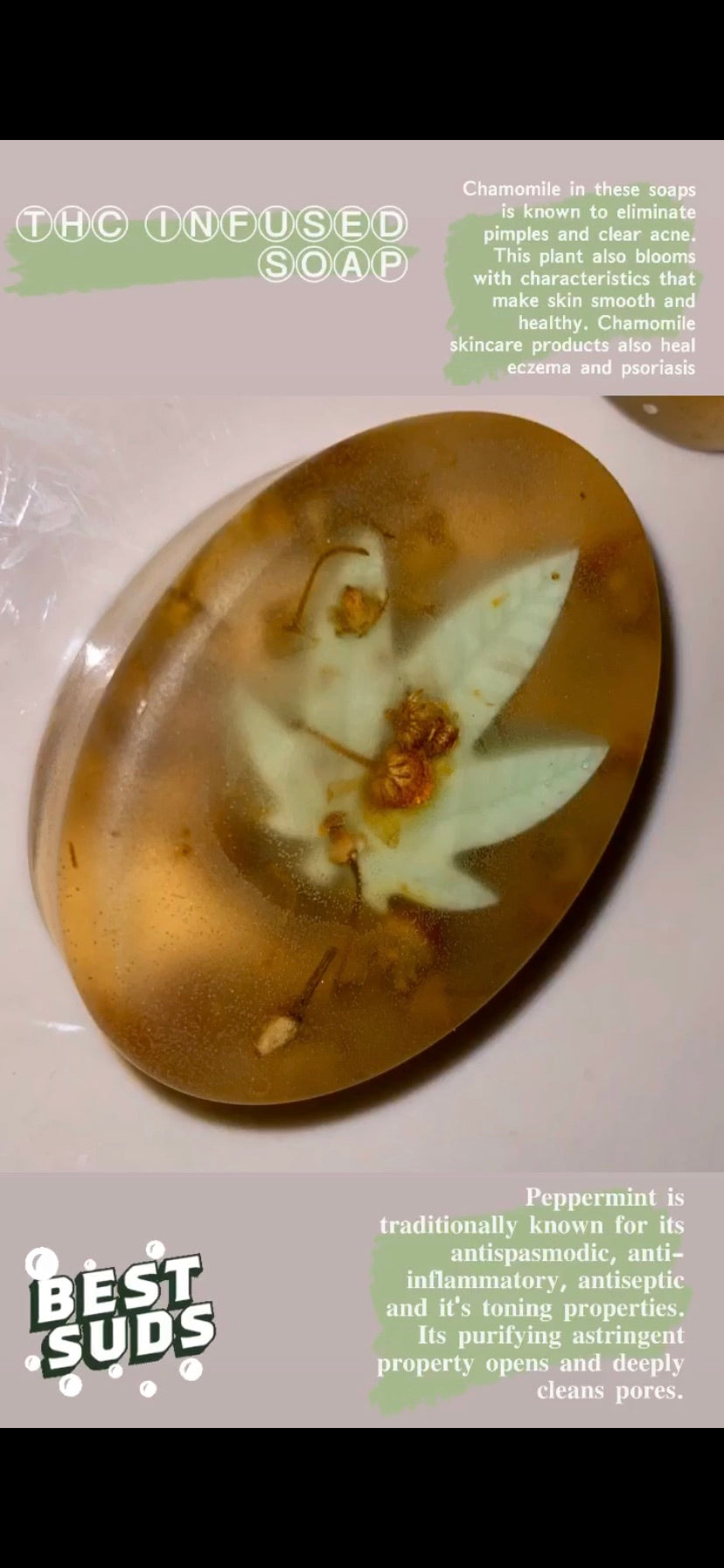 THC Infused Organic Shea Butter soap